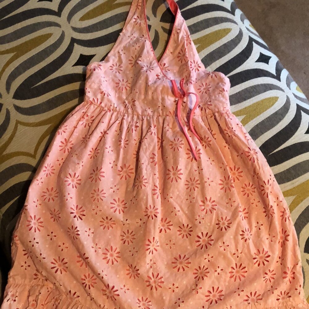COPY - EUC Girls Coral colored halter summer dress sz 8